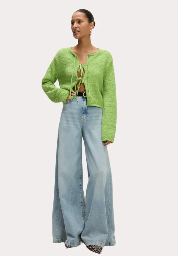 RICH TEXTURED - Strickjacke - apple green