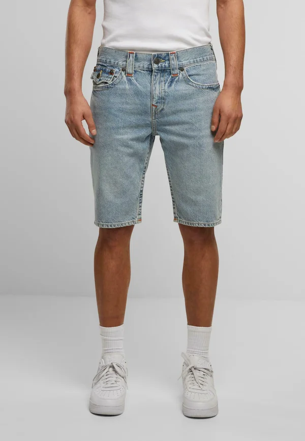 RICKY FLAP LIGHT FRAY HEM - Jeans Shorts - light washed blue