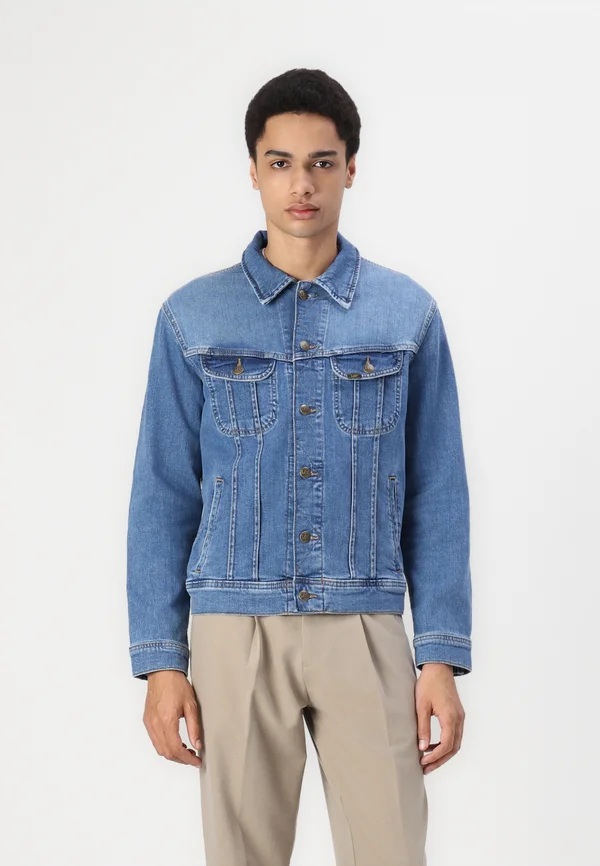 RIDER JACKET - Jeansjacke - worn indigo