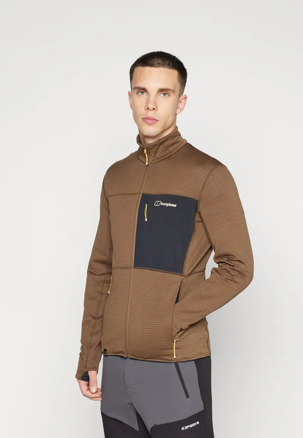 RIDGE HIKER  - Sweatjacke - bark/jet black