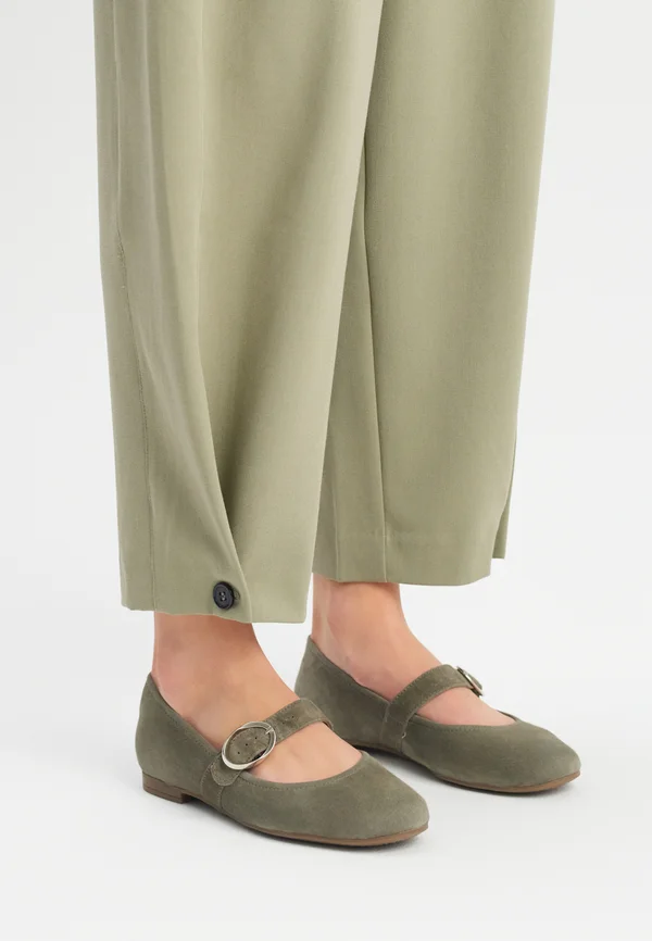 Riemchenballerina - olive