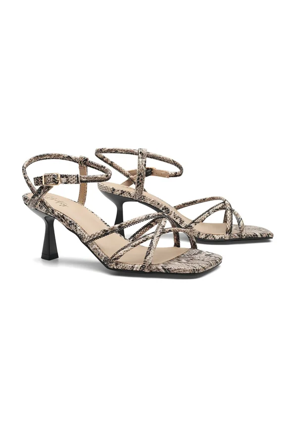 Riemensandalette - black beige