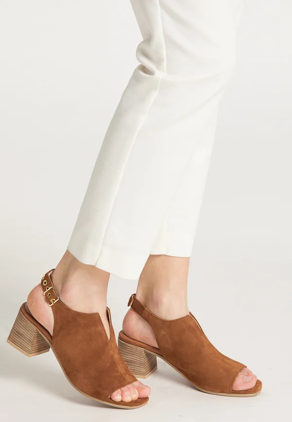 Riemensandalette - cognac