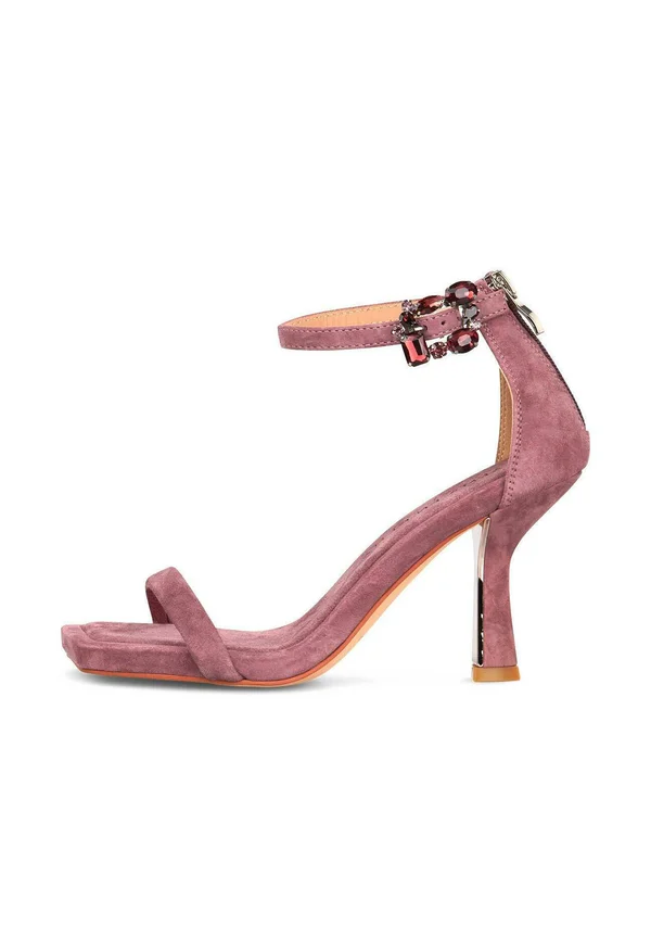 Riemensandalette - lila jaspeado