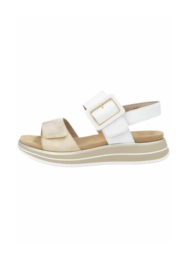 Riemensandalette - muschel weiss 80