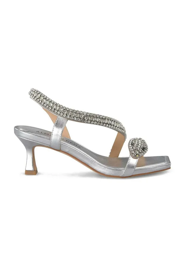 Riemensandalette - plateado