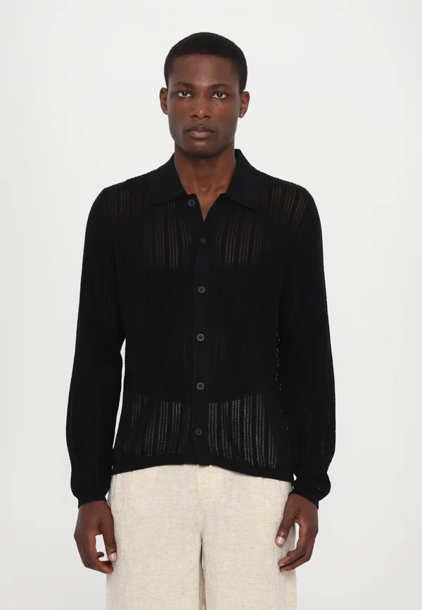 RINA CARDIGAN - Strickjacke - black