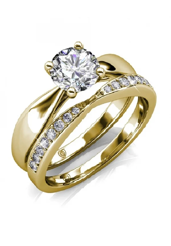 Ring - doré   cristal