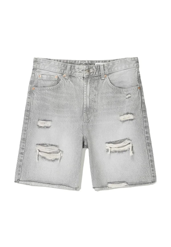 RIPPED - BERMUDA - Jeans Shorts - grey