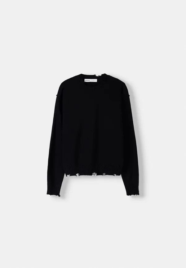 RIPPED - Strickpullover - black