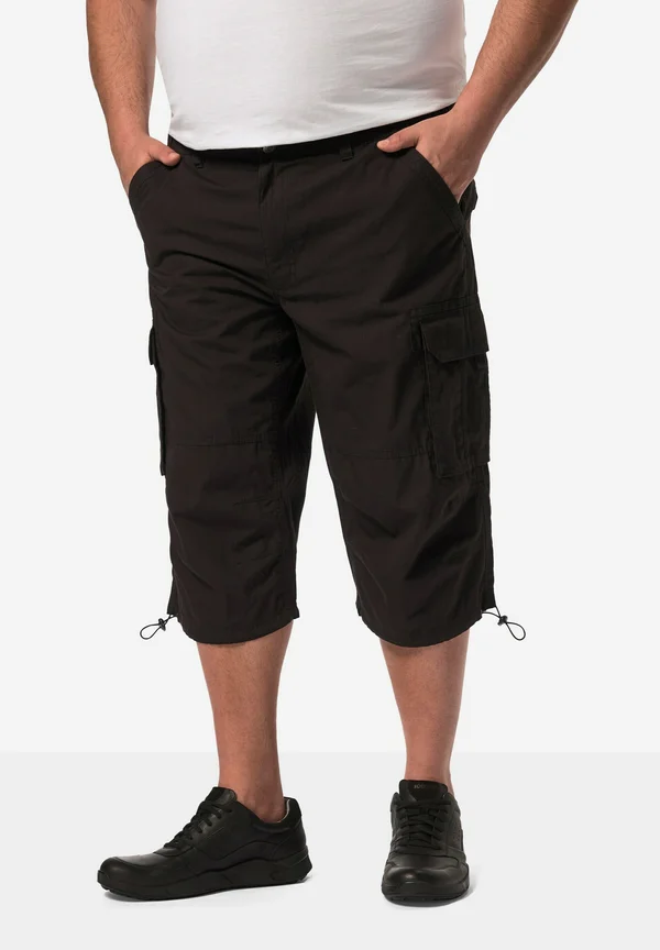 RIPSTOP  TEILELASTISCHER BUND - Shorts - black