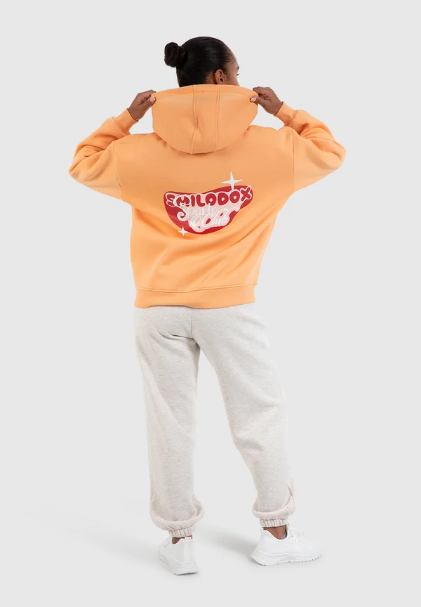 RIVA PRINT HOODIE - Kapuzenpullover - aprikose