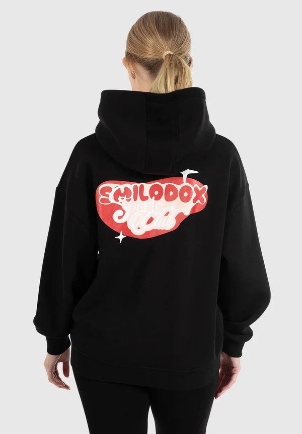 RIVA PRINT HOODIE - Kapuzenpullover - schwarz