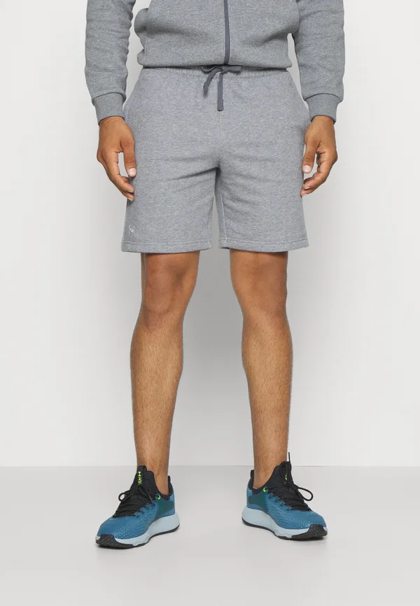 RIVAL FLEECE - Kurze Sporthose - castlerock light heather/white
