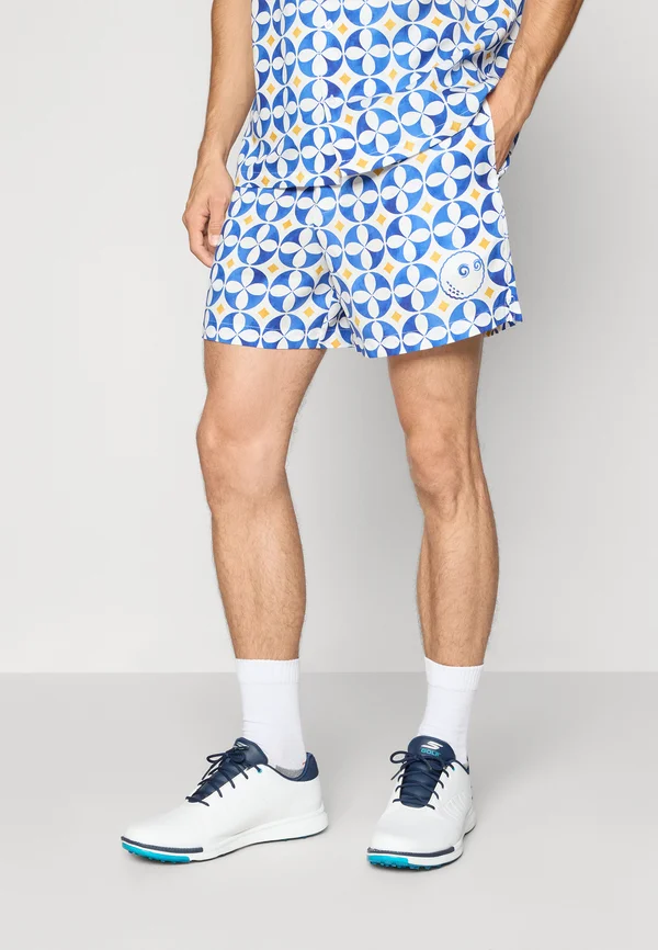 RIVIERA SCOOTER SHORT - Kurze Sporthose - white/blue/gold-coloured
