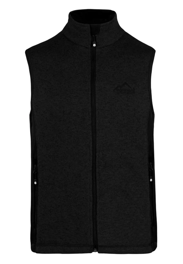 ÄRMELLOSE OUTDOOR STRICK-FLEECEWESTE MIT SEITENTASCHEN - Weste - schwarz
