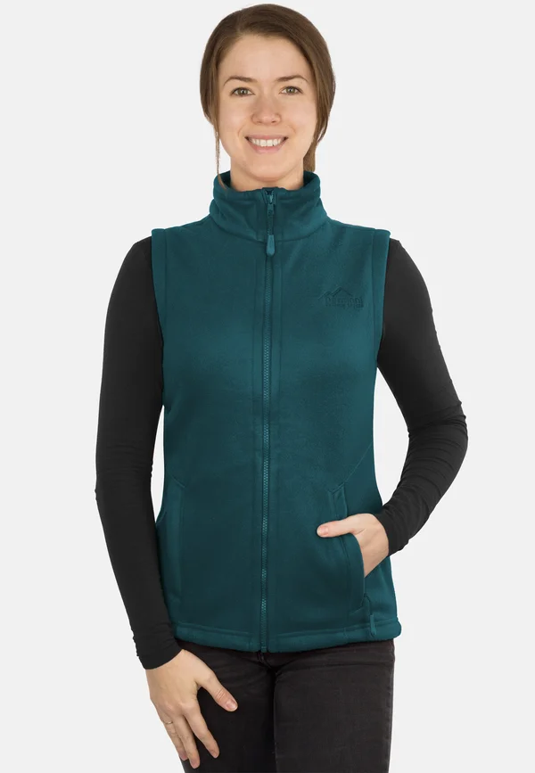 Ärmellose weste mit Seitentasche und Stehkragen Winterweste Bodywarmer - Weste - petrol