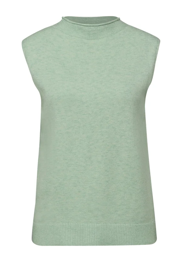 ÄRMELLOSER  - Strickpullover - grün