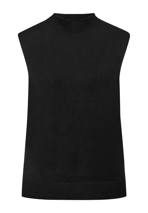 ÄRMELLOSER  - Strickpullover - schwarz