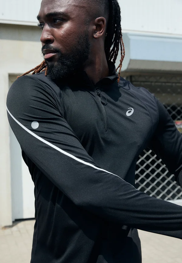 ROAD LITE SHOW 1/2 ZIP TOP - Langarmshirt - performance black