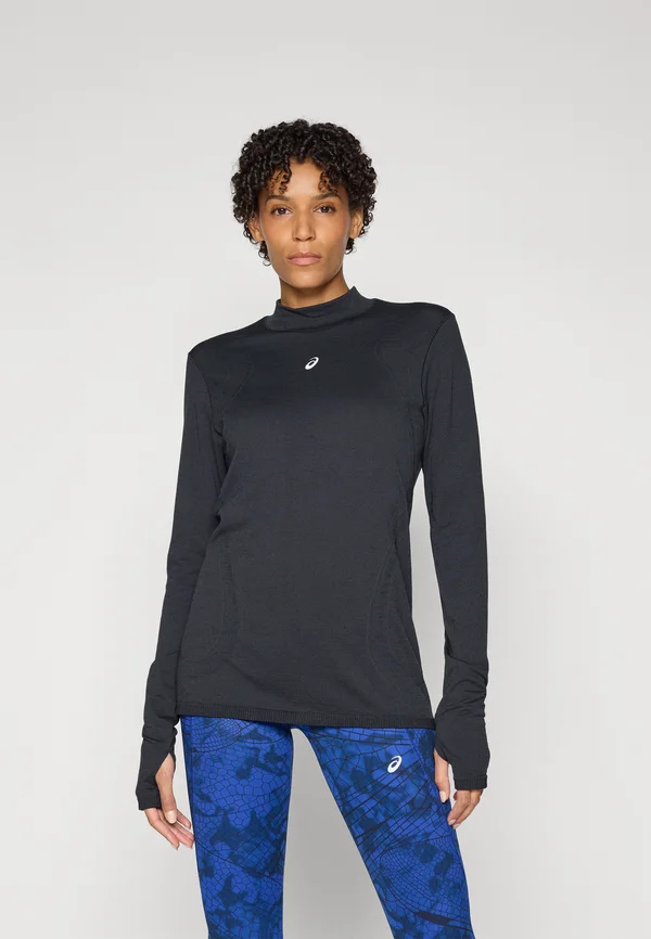 ROAD WINTER SEAMLESS TOP - Langarmshirt - performance black