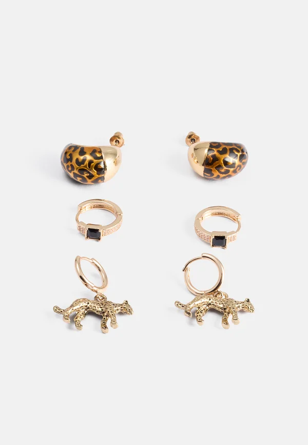 ROARCITY 3 PACK - Ohrringe - black/gold-coloured