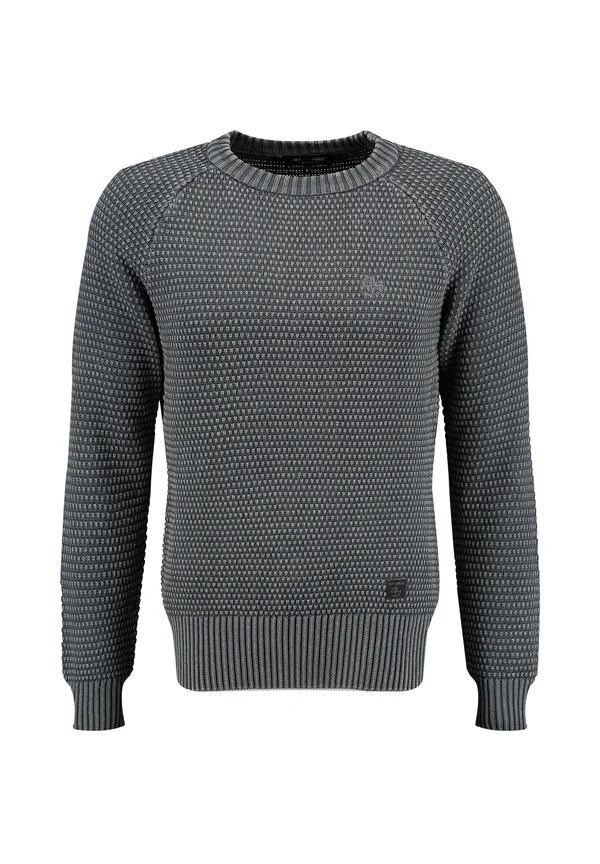 ROBBIE ROUND - Strickpullover - grey blue