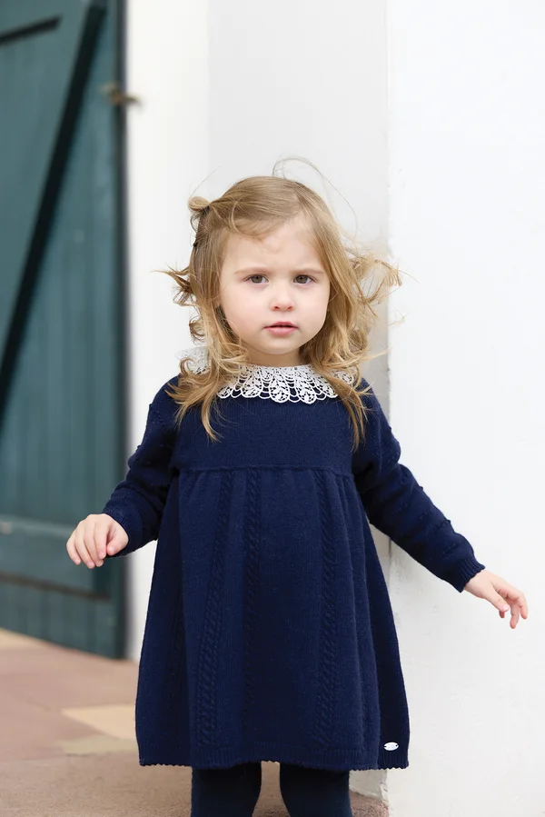 ROBE - Strickkleid - marine