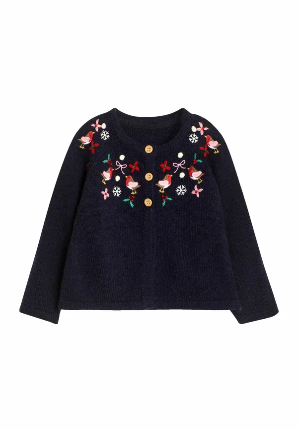 ROBIN EMBROIDERED-REGULAR FIT - Strickjacke - navy