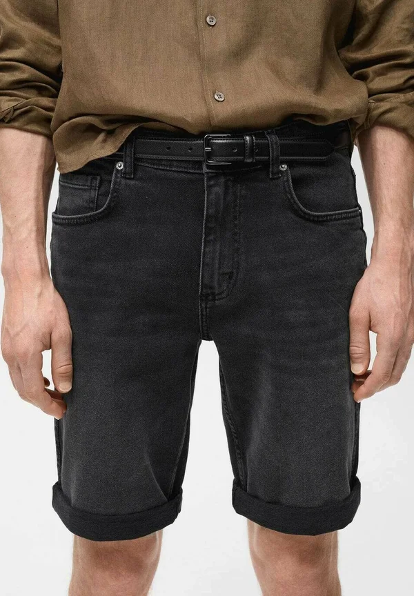 ROCK - Shorts - black denim