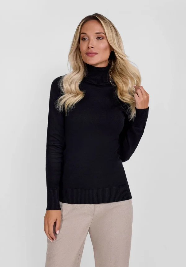 ROLL NECK - Strickpullover - black