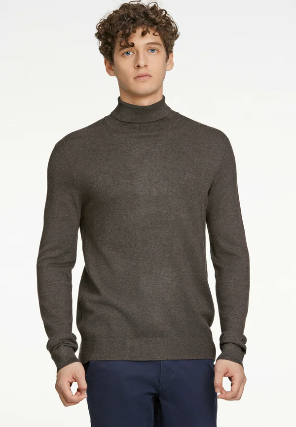 ROLL NECK  - Strickpullover - brown mix