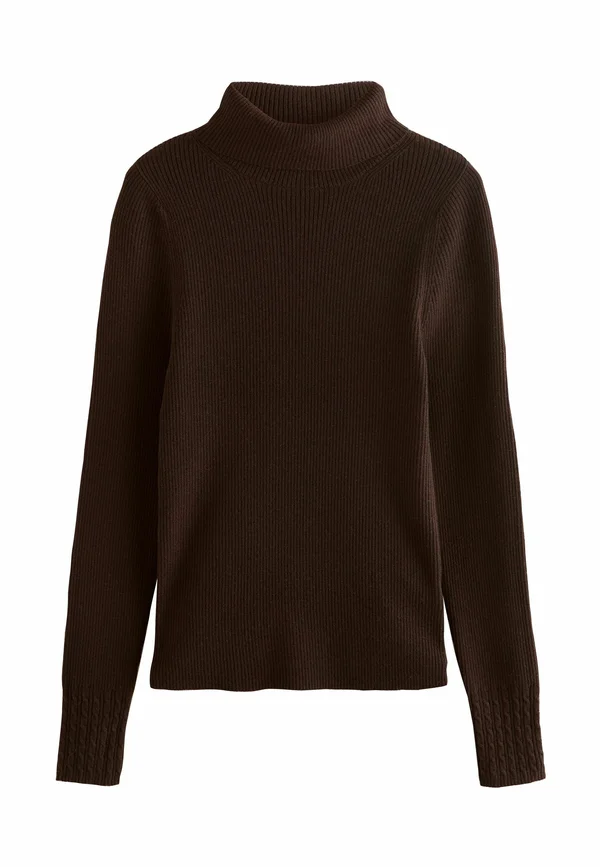 ROLL NECK  - Strickpullover - chocolate brown