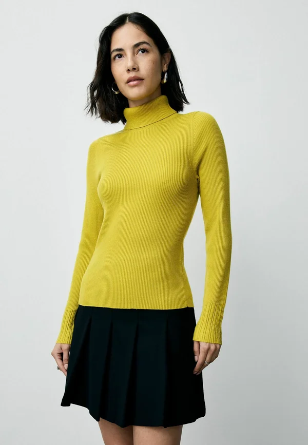 ROLL NECK  - Strickpullover - citrine yellow