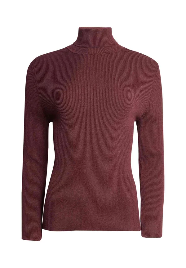 ROLL NECK  - Strickpullover - dark burgundy