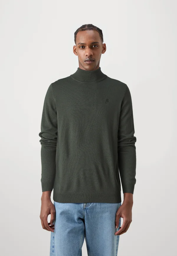 ROLL NECK - Strickpullover - dark green