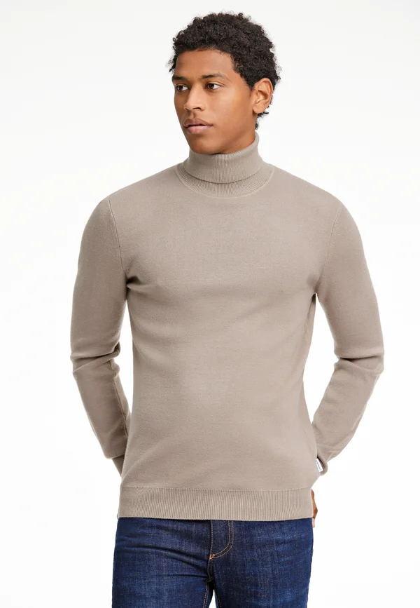 ROLL NECK - Strickpullover - mid brown
