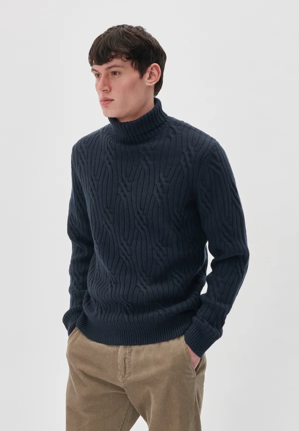 ROLL PATTERN - Strickpullover - dark navy