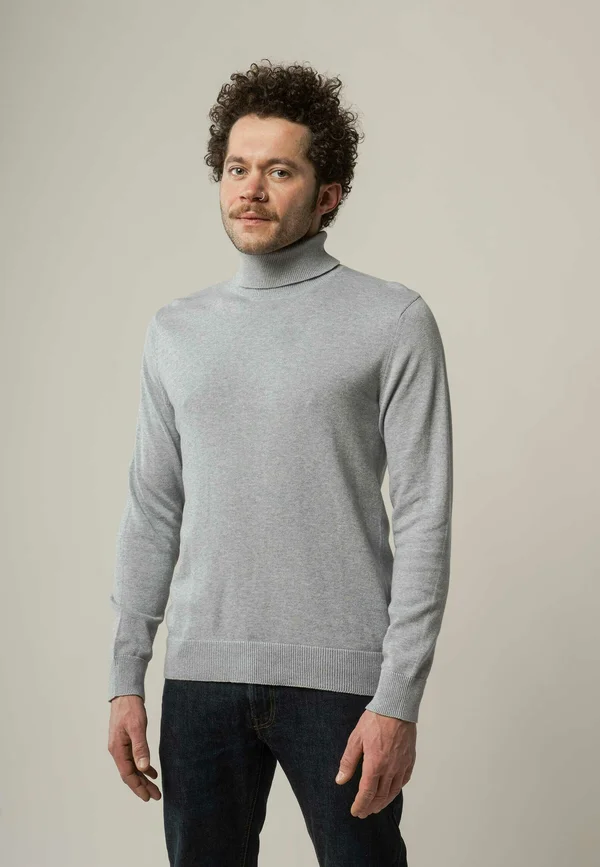 ROLLKRAGEN KANJA - Strickpullover - grau-melange