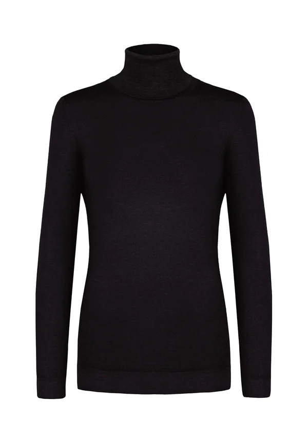 ROLLKRAGEN MIT LANGARM - Strickpullover - Black