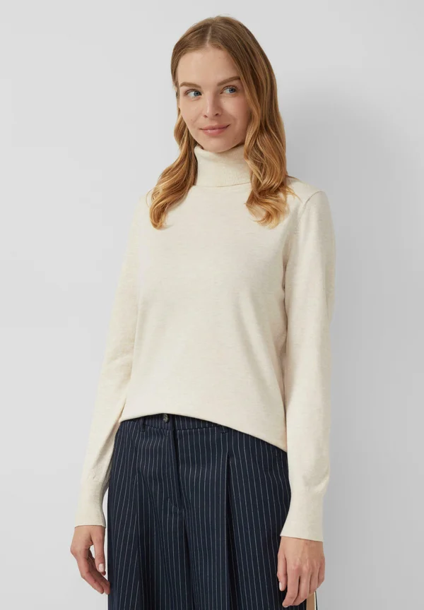 ROLLKRAGEN - Strickpullover - beige
