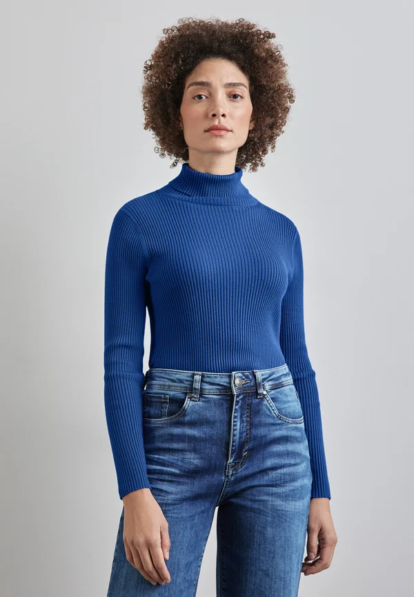 ROLLKRAGEN - Strickpullover - blau