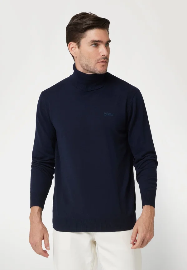 ROLLKRAGEN - Strickpullover - blau