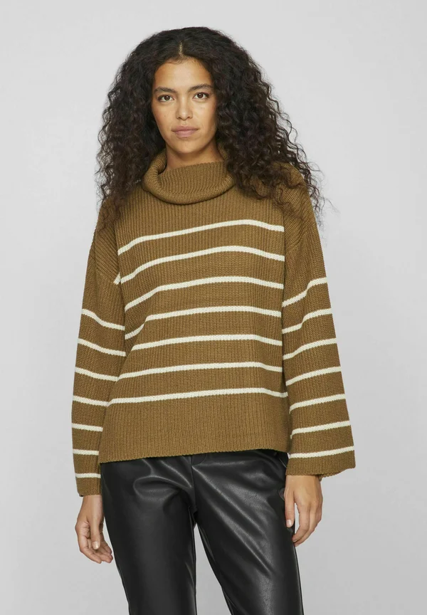 ROLLKRAGEN - Strickpullover - gothic olive