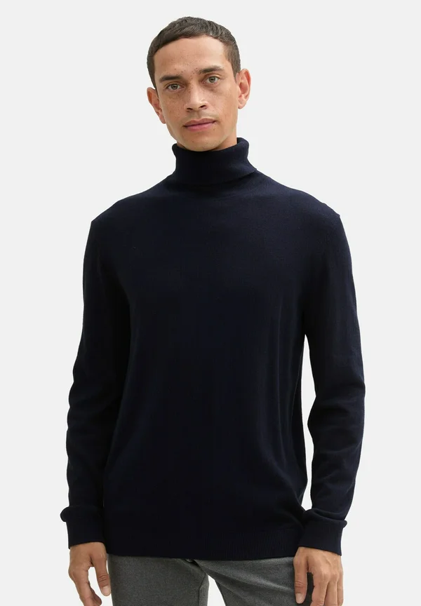 ROLLKRAGEN - Strickpullover - knitted navy melange