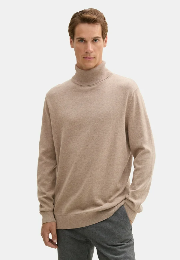 ROLLKRAGEN - Strickpullover - parasol brown melange