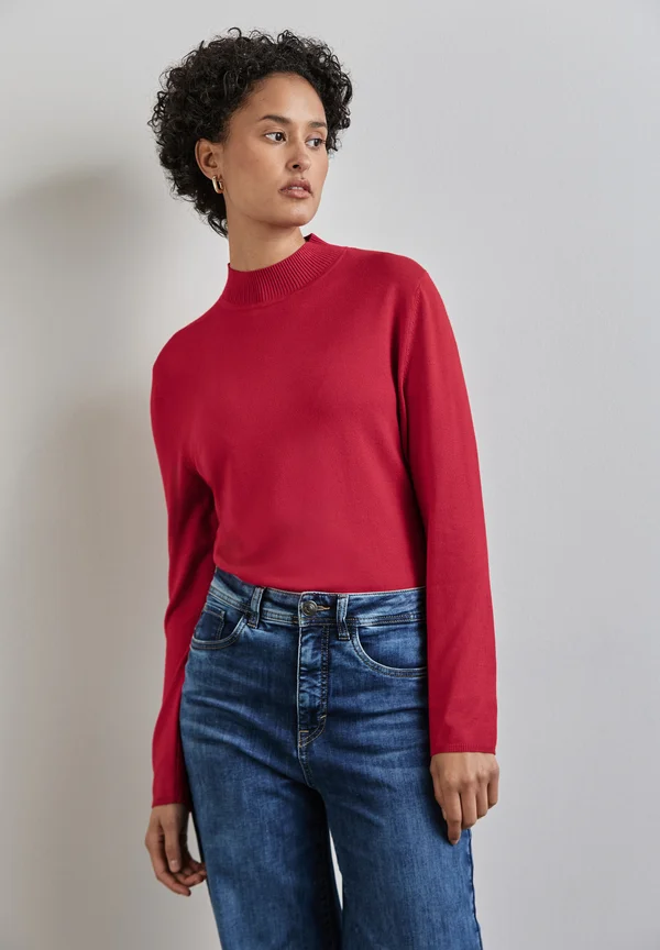 ROLLKRAGEN - Strickpullover - rot