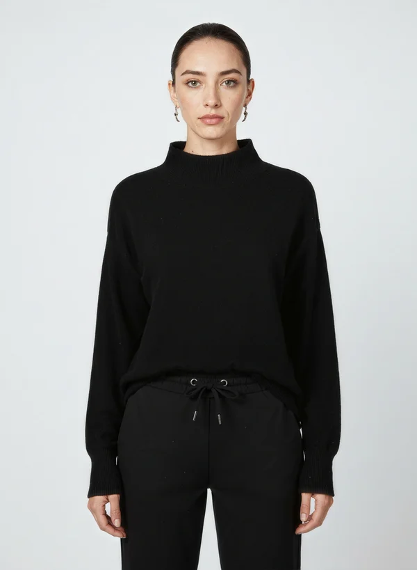 ROLLKRAGEN - Strickpullover - schwarz
