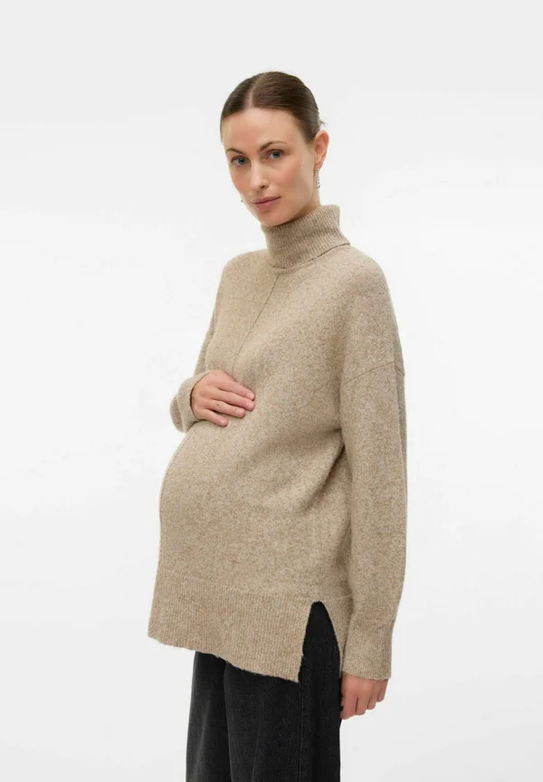 ROLLKRAGEN  - Strickpullover - sepia tint