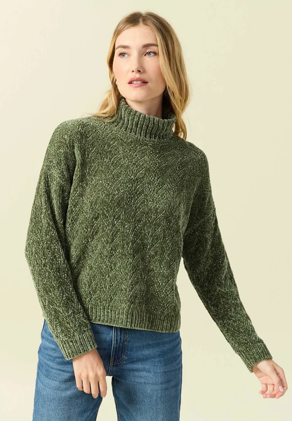 ROLLKRAGEN - Strickpullover - vert kaki